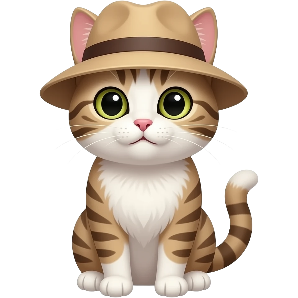 Şapkalı kedi emoji