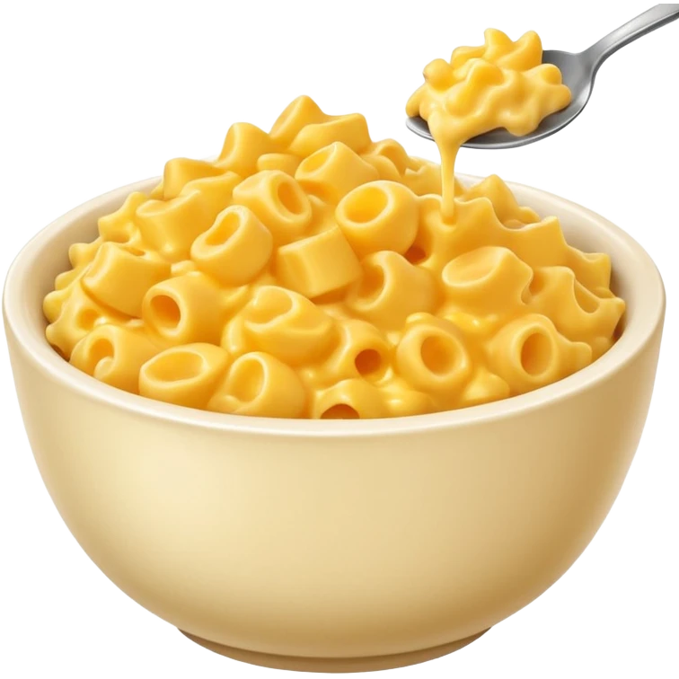 Fried Scrambled eggs and Mac and cheese on a tall bowl emoji