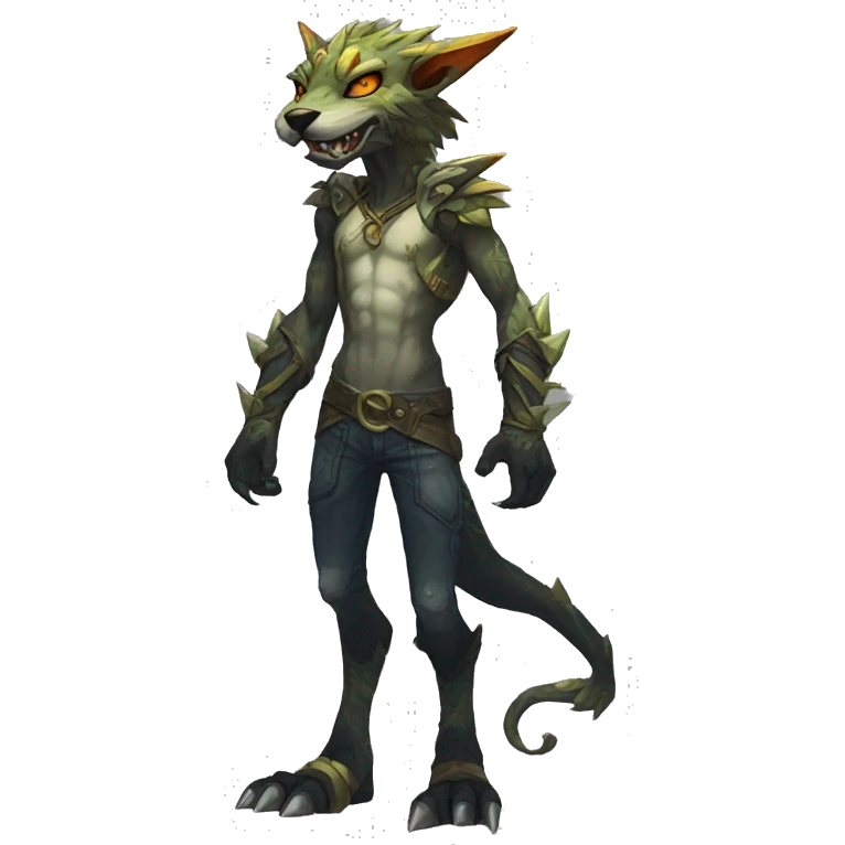 Anthro cool edgy Vernid-WickerBeast-Protogen-Primagen-Fakémon Full Body emoji