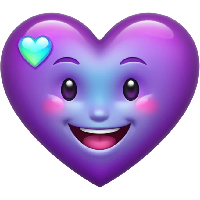 flashing purple heart that's laughing so hard it's crying emoji