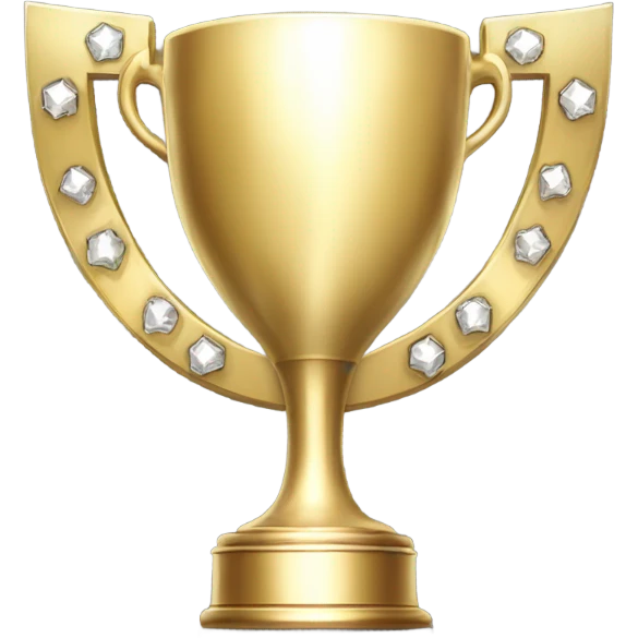 A trophy with sparkling highlights emoji
