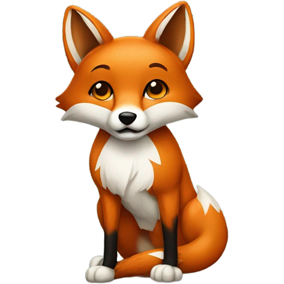 Fox with 1 broken leg  emoji