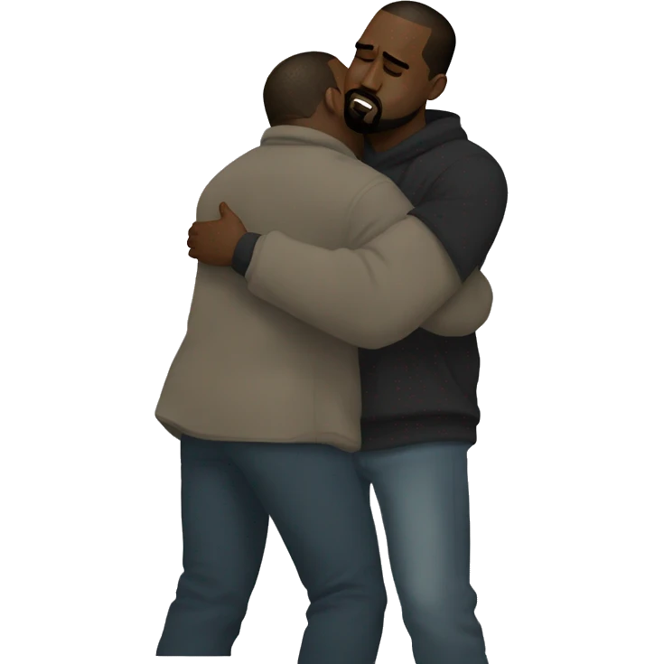 kanye west hugging kanye west emoji