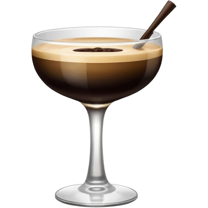espresso martini with Black Bow emoji
