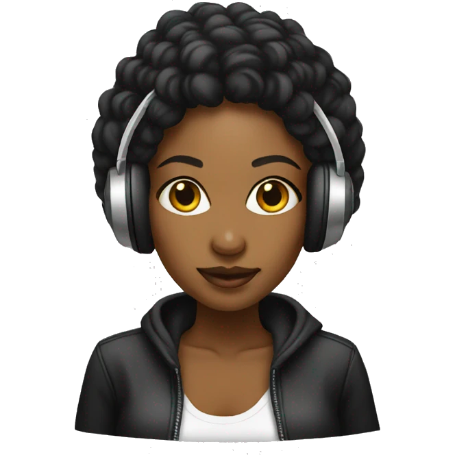 female black Dj emoji