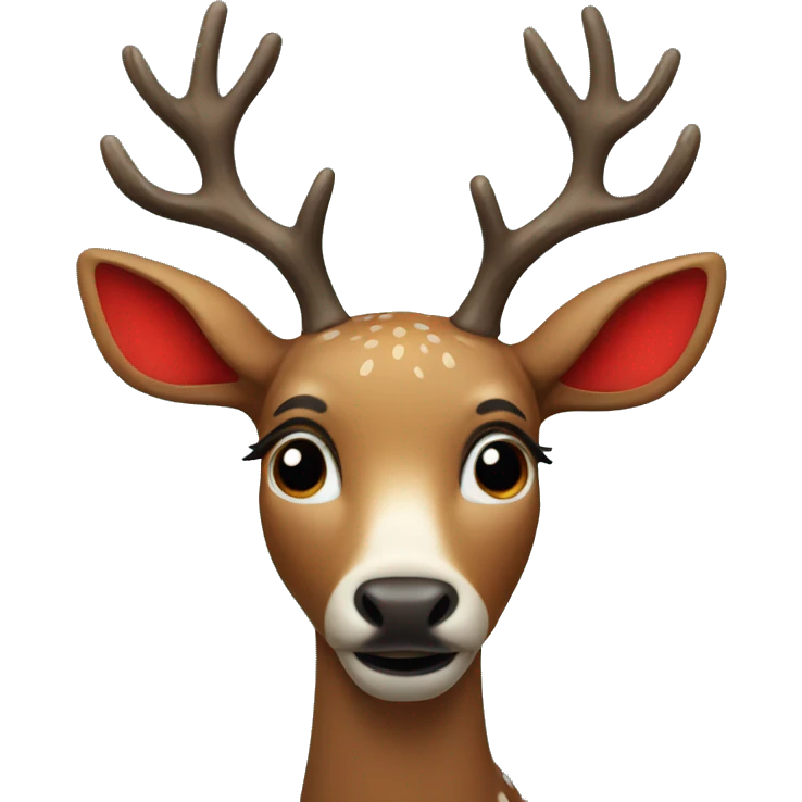 red nose rain deer emoji