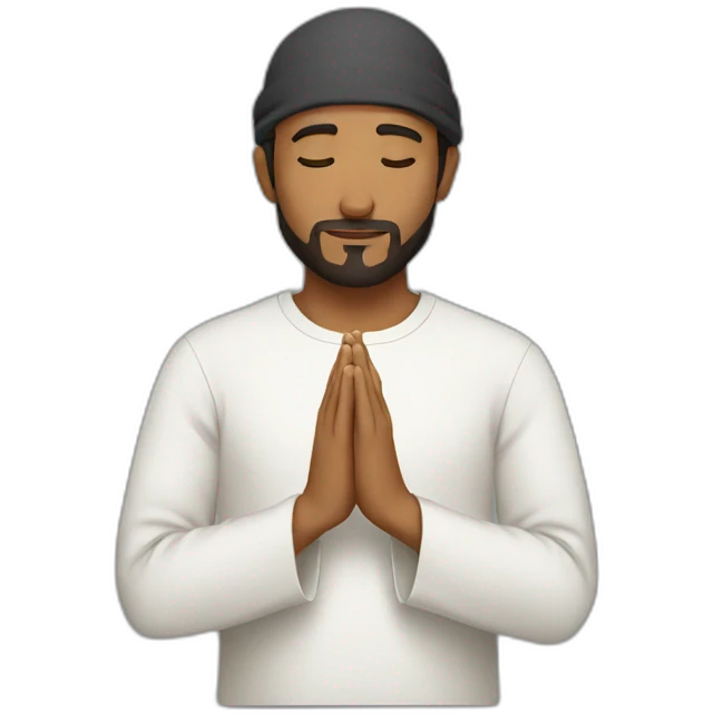 Muslim man praying emoji
