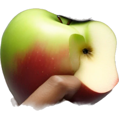 Barak Obama taking a bite from an apple emoji