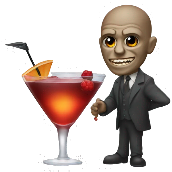 Daemon with cocktail  emoji