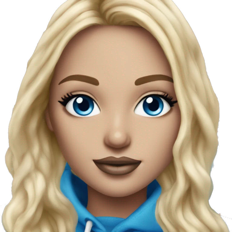 Realistic victoria secret model blonde blue eyes  emoji