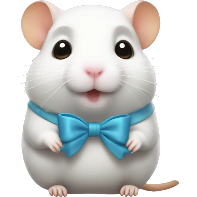Hamster with bow emoji