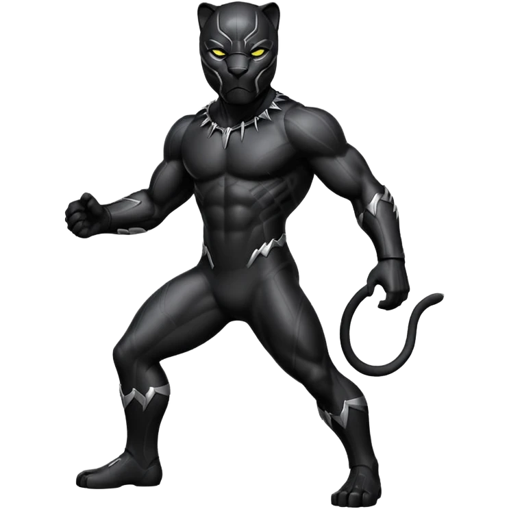 Black panther walking impassive emoji