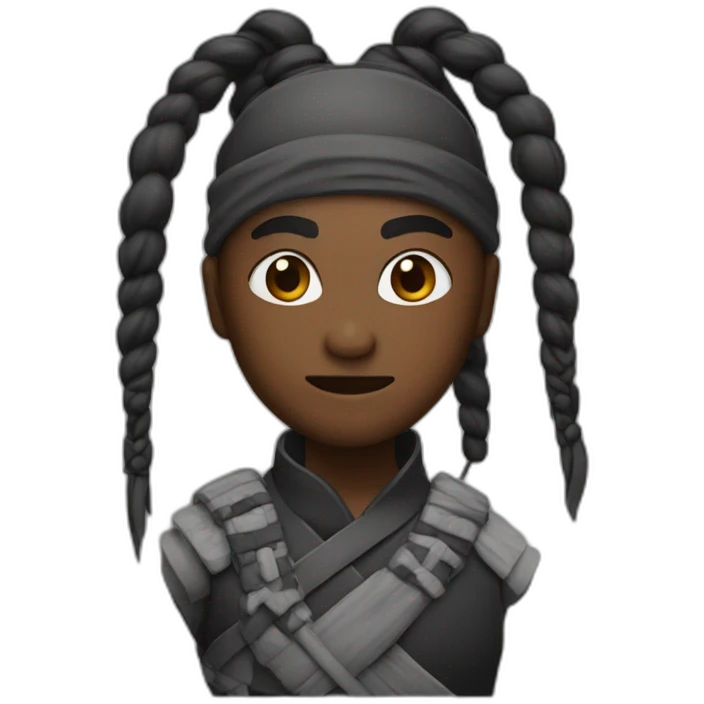 Ninja with braids emoji