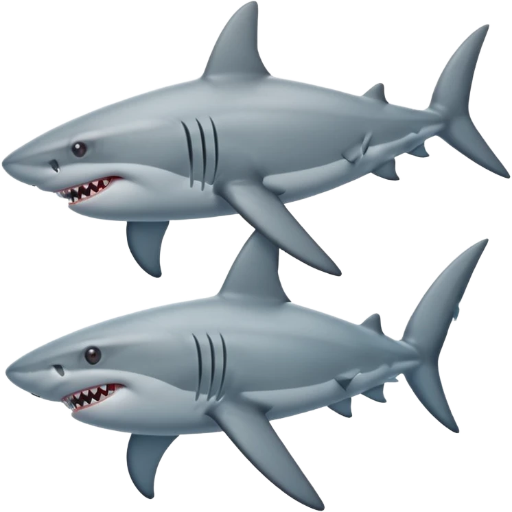 two sharks together emoji