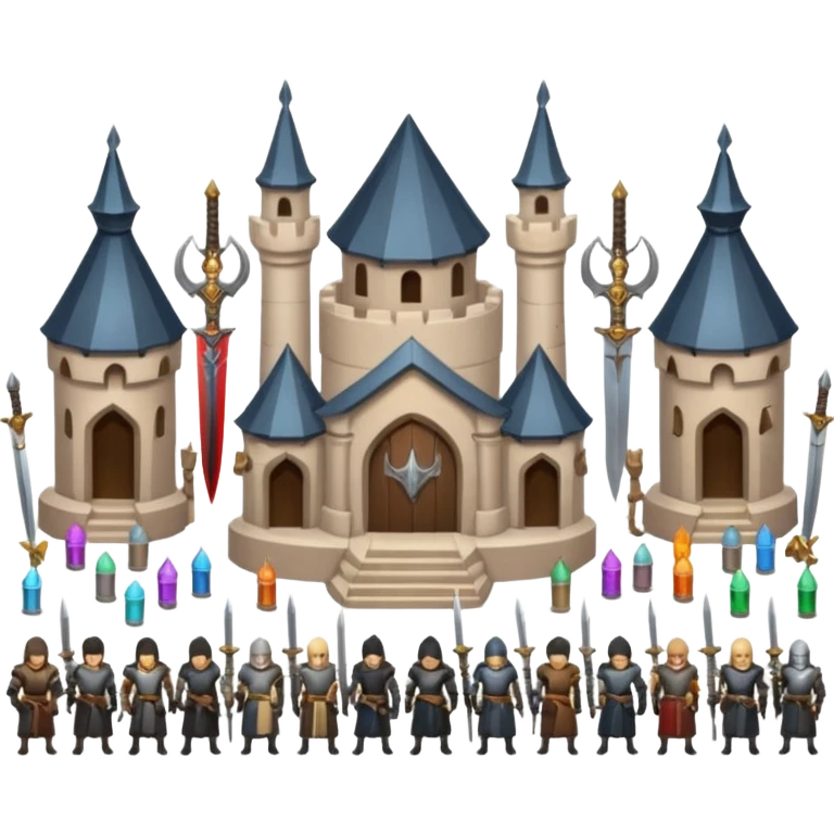 weapon market where we buy sword ,armor, potion  emoji