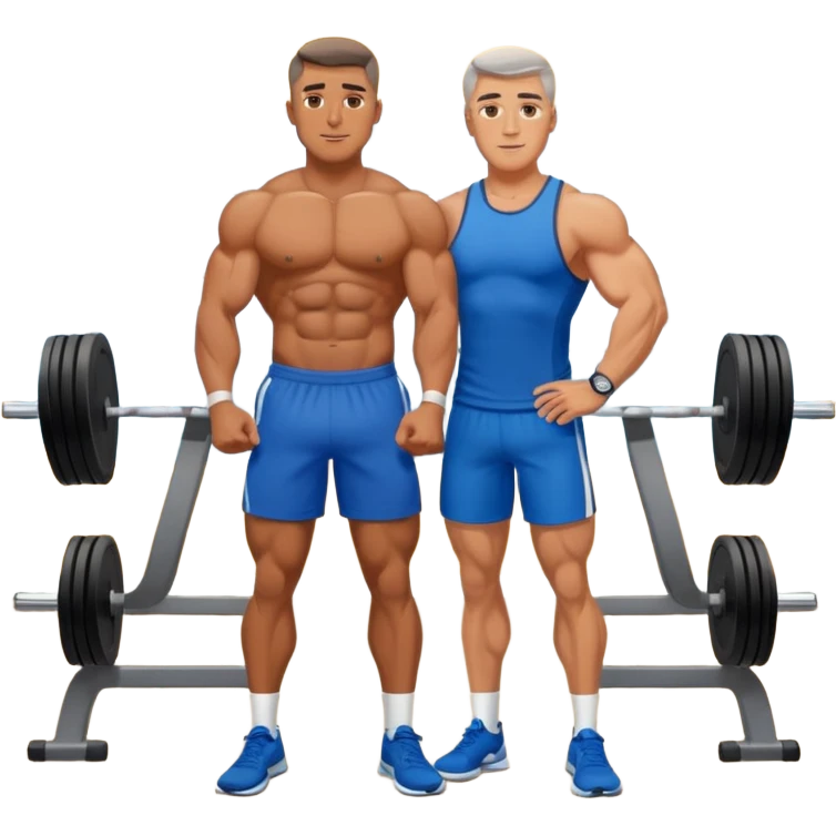 guy in gym with coach emoji