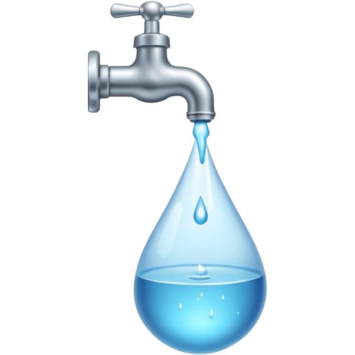 water flows from the tap emoji