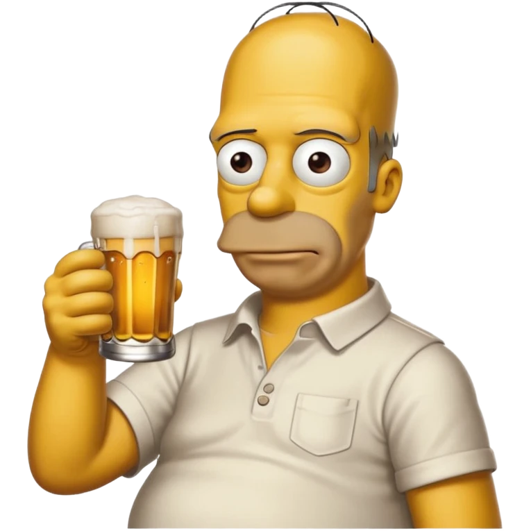 homer simpson with a beer emoji