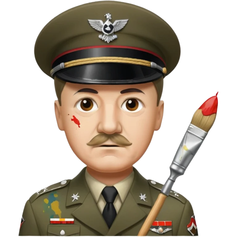 Adolf  hitler in uniform working as a decorator emoji