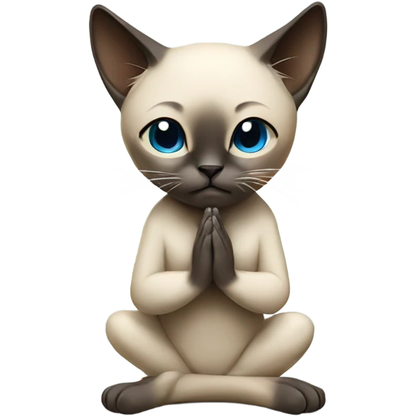 Siamese cat praying  emoji