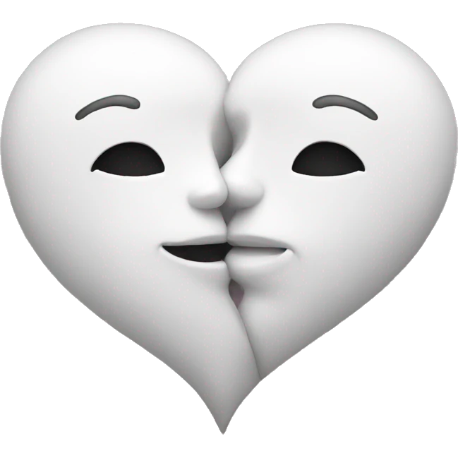 Kiss white heart emoji