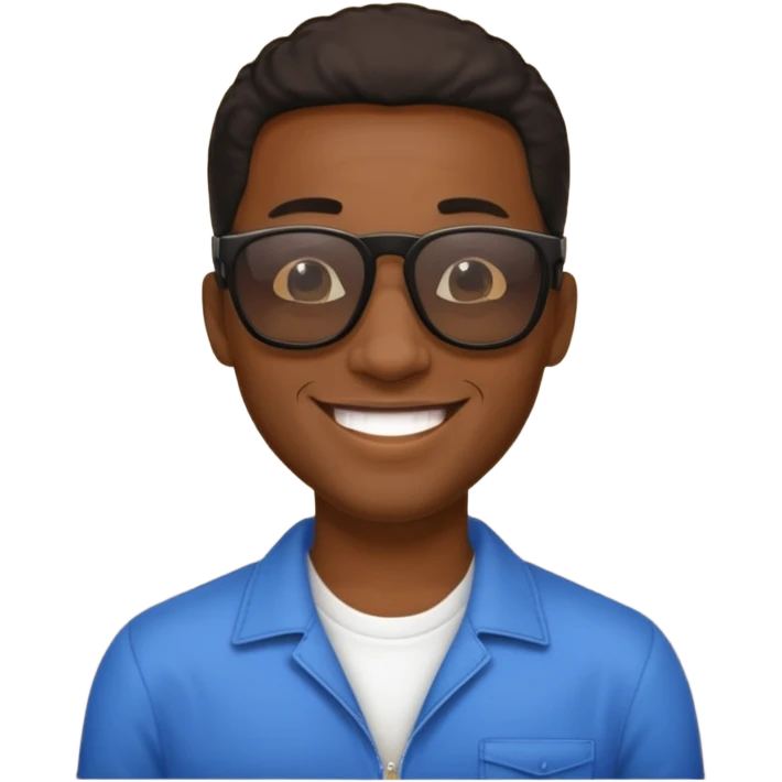 Sunglasses, black guy emoji