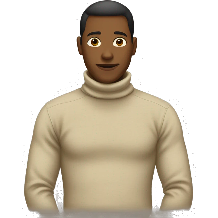 Beige turtleneck without human  emoji