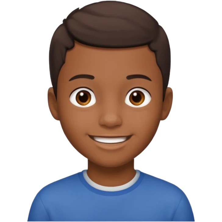 Young black boy with short hair emoji