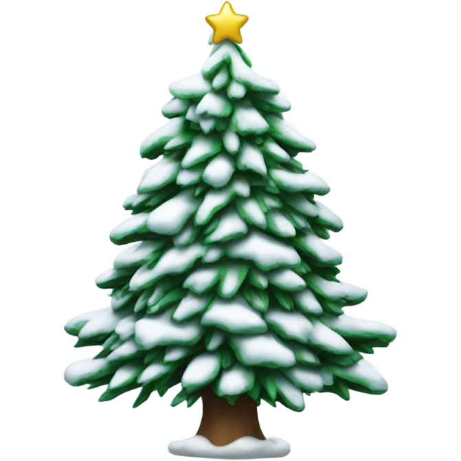 Snowy Christmas tree emoji