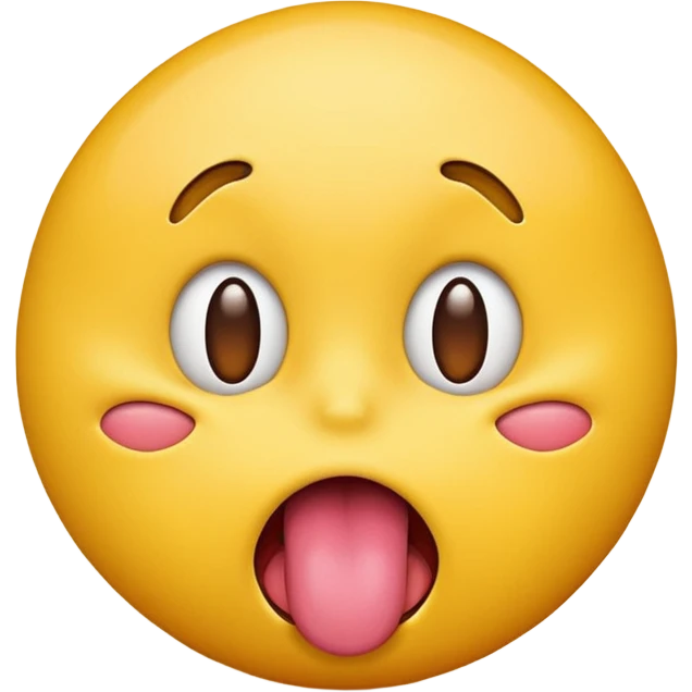 awkward tongue out yellow emoji face emoji