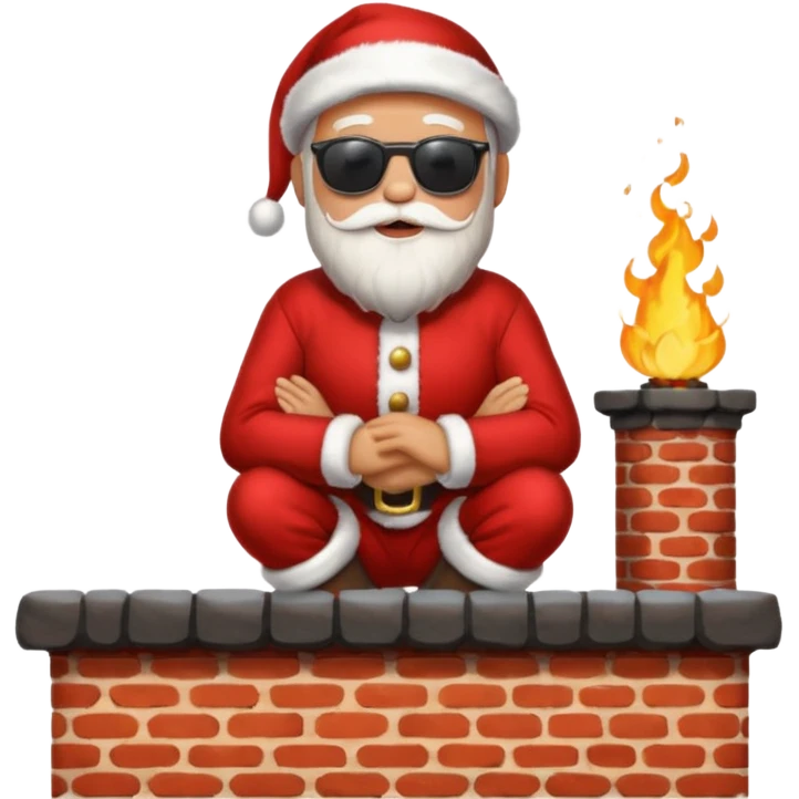 Hot santa on a chimney emoji