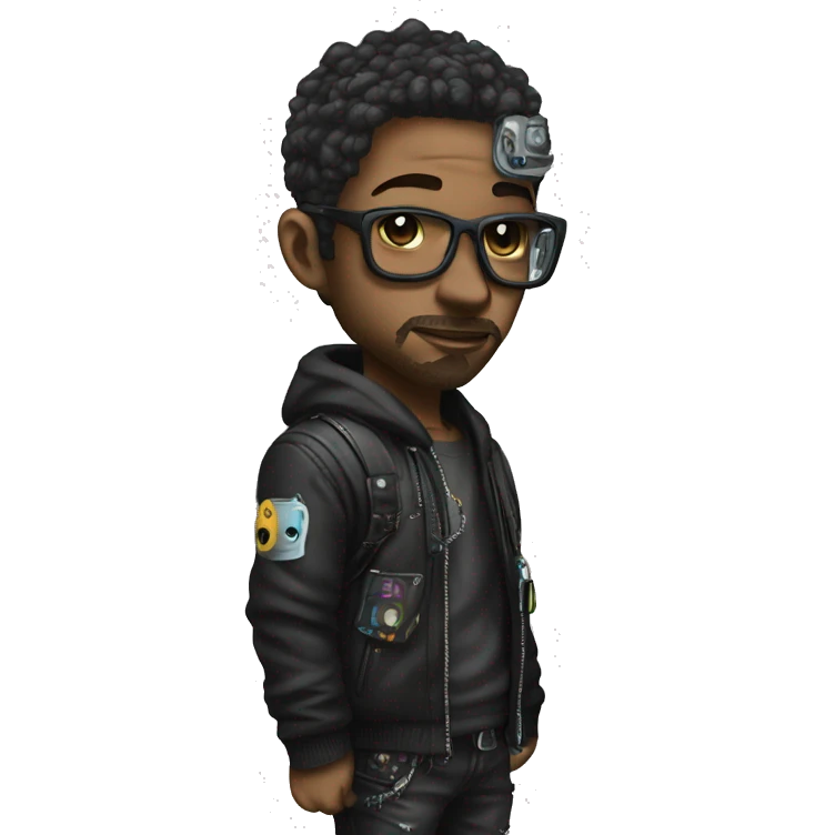 Cyberpunk street artist emoji