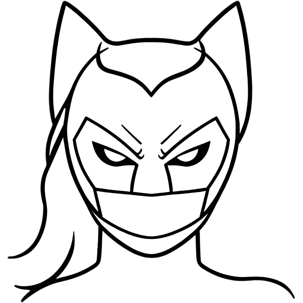 Batgirl superhero face emoji