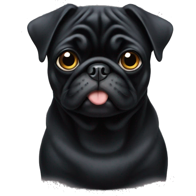 black pug emoji