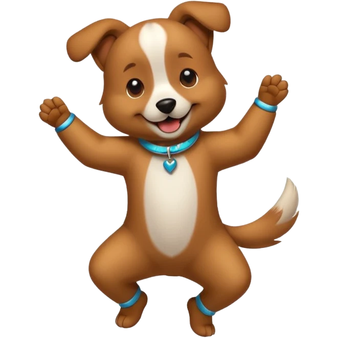 Perro bailando  emoji