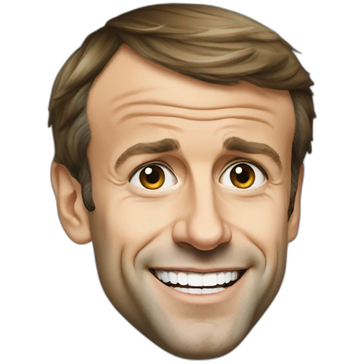 Visage Emmanuel Macron sans sourire emoji