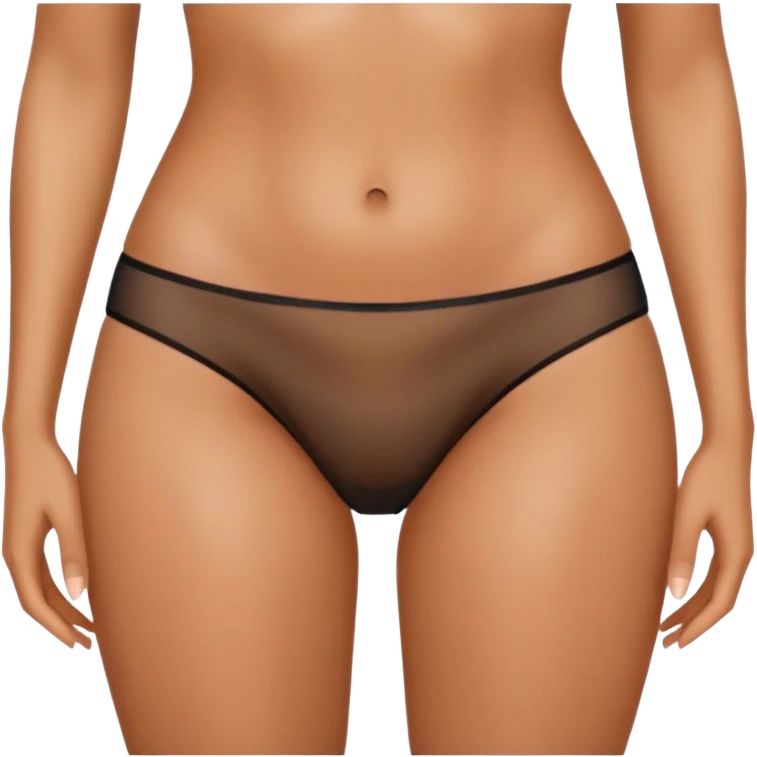 Realistic woman’s body mesh underwear  emoji