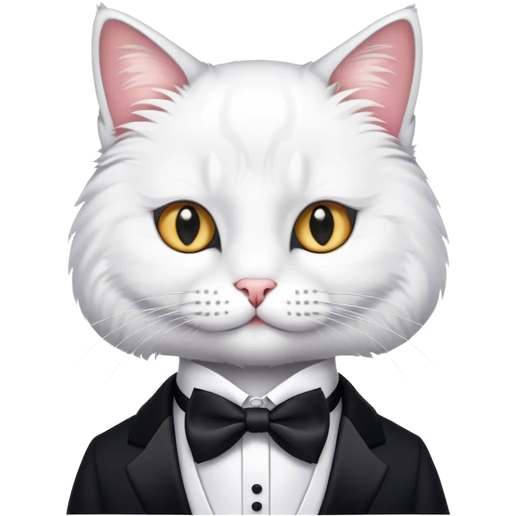 Cat wearing a tuxedo  emoji