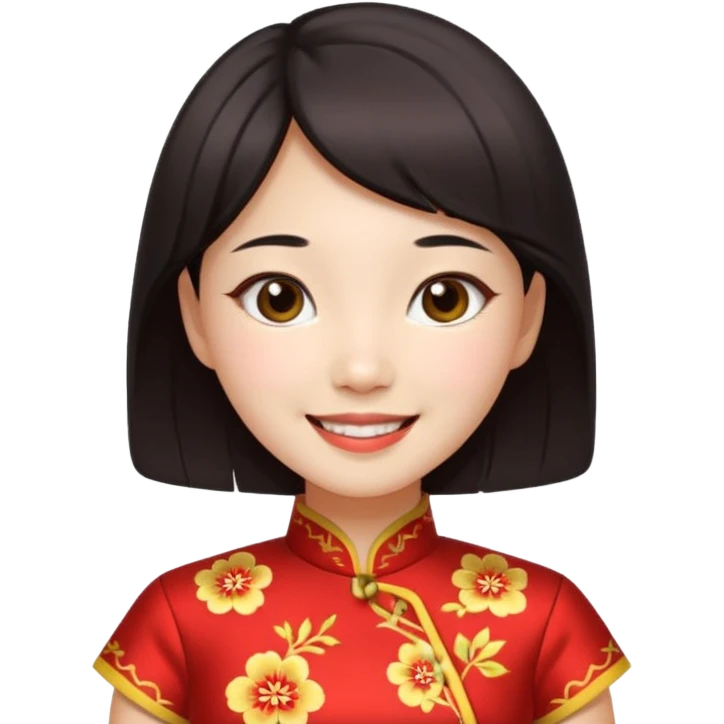 cheongsam girl, korean emoji