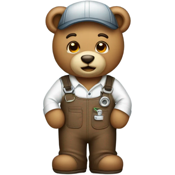 Teddy bear mechanic emoji