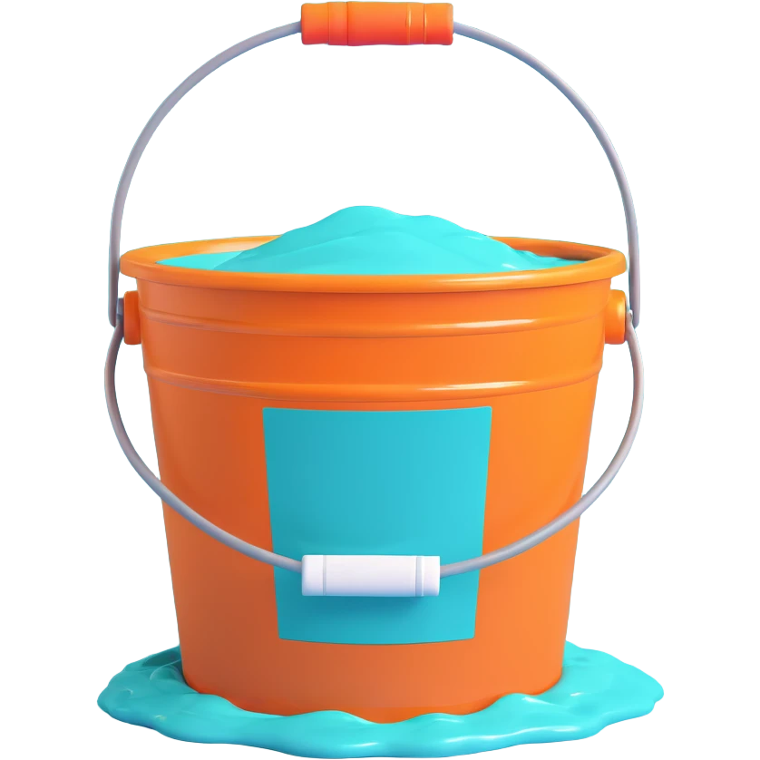 bucket of teal paint emoji