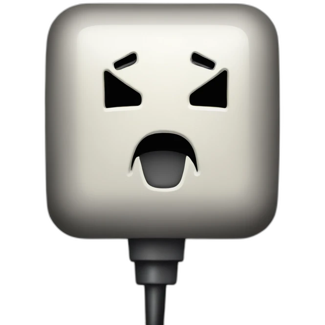 An angry electrical plug emoji