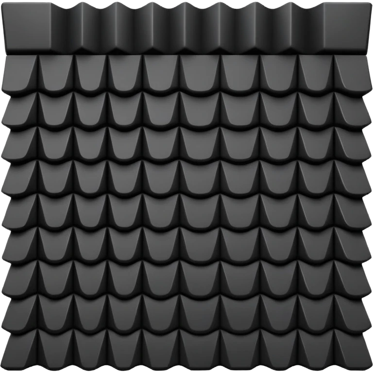 black wavy soundproofing panel with pyramid pattern emoji