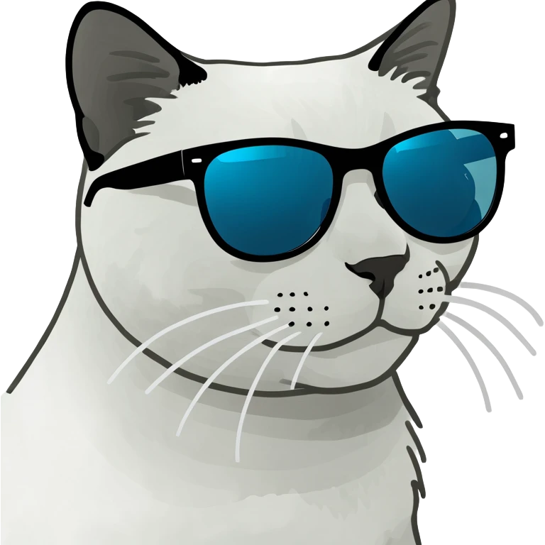 Cat with sunglasses emoji