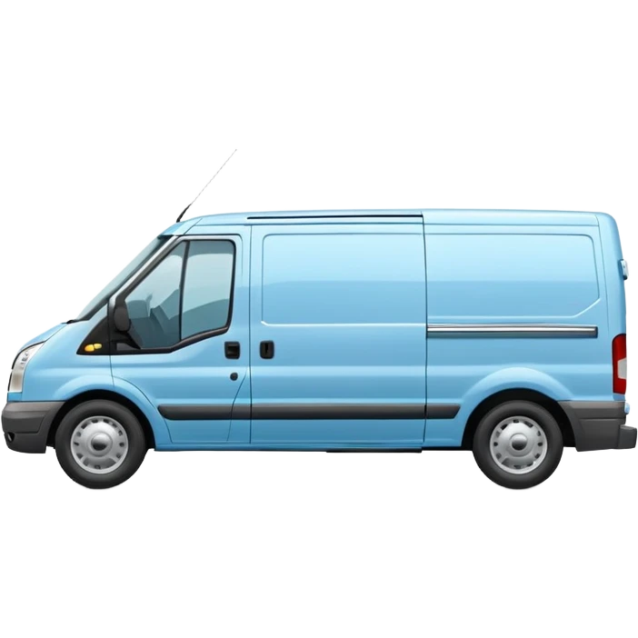 light blue Ford Transit with windows emoji