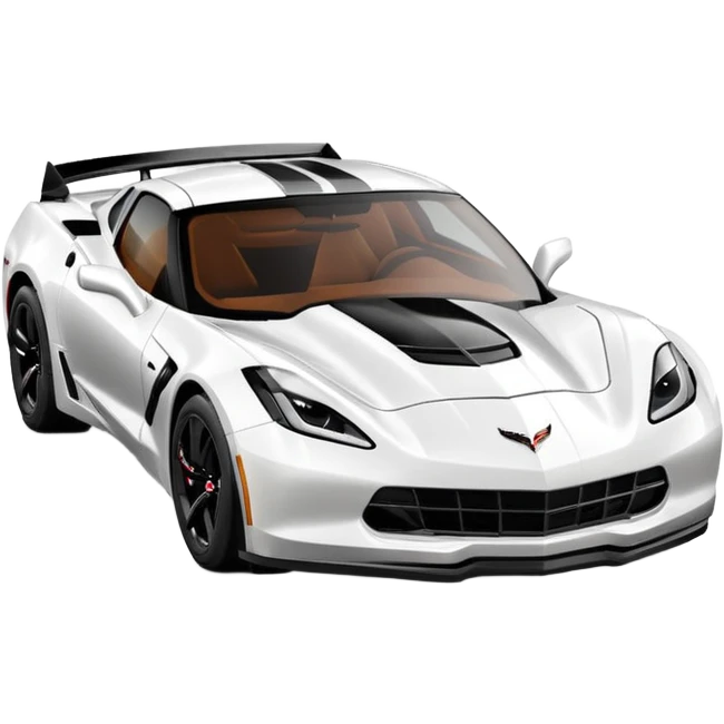 White corvette with black stripe emoji