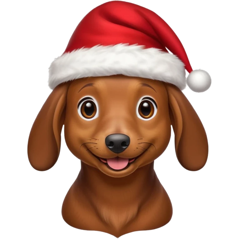 Daschund with a Christmas hat
 emoji