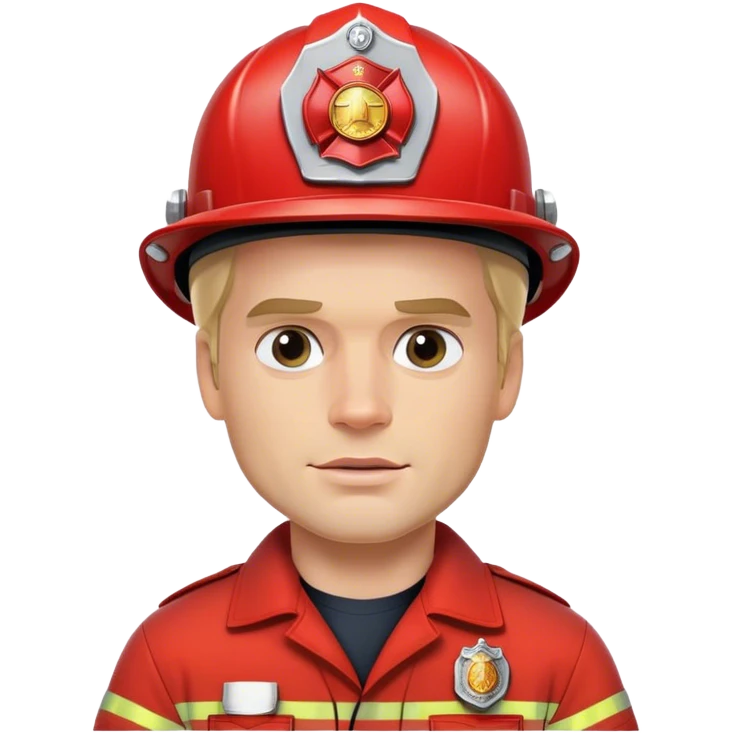 Blonde Henry Cavill as fireman emoji