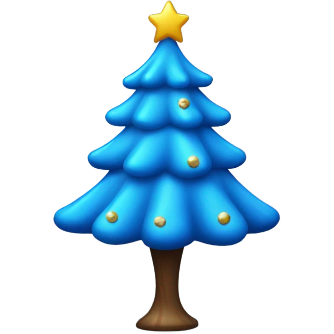 Dancing blue Christmas tree  emoji