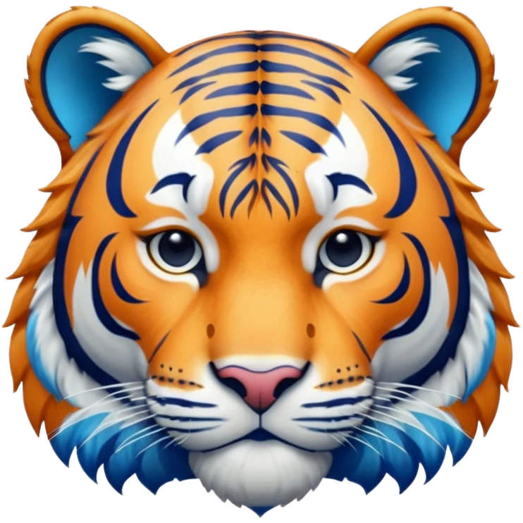 tiger all blue color emoji